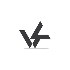 Fototapeta premium letter wl simple geometric line logo vector