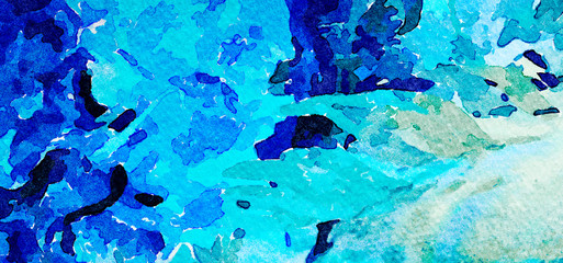 Abstract watercolor background. Acrylic design elements. Fashion pattern texture. Fantasy style artistic graphic painting. Creative desktop wallpaper.