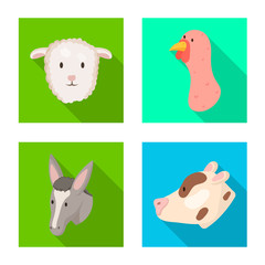 Vector design of agriculture and breeding icon. Set of agriculture and organic vector icon for stock.