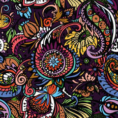 Fototapeta na wymiar Textile Paisley pattern