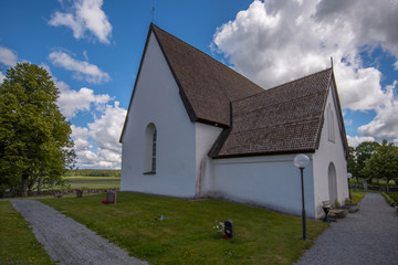 Fototapeta na wymiar Church at Härkeberga from 1300s, between Stockholm and Enköping