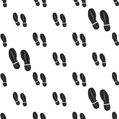 Imprint Soles Shoes Icon Seamless Pattern