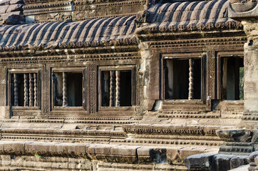 Unique Windows of Angkor Wat is The One of World's Heritage at Siem Reap Province, Cambodia.