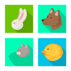 Fototapeta premium Vector illustration of agriculture and breeding icon. Collection of agriculture and organic stock symbol for web.