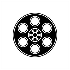 Film Reel Icon, Cinema Movie Reel Icon