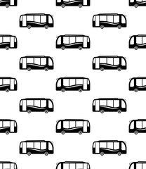 Bus Icon Seamless Pattern, Bus