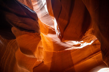 Antelope Canyon, near Page, Arizona, USA. Sandstone formations on Navajo nation