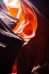 Antelope Canyon, near Page, Arizona, USA. Sandstone formations on Navajo nation