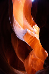 Antelope Canyon, near Page, Arizona, USA. Sandstone formations on Navajo nation