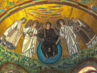 RAVENNA, ITALY - NOVEMBER 21, 2012 The Basilica of San Vitale in Ravenna, Italy. Famous Italian...