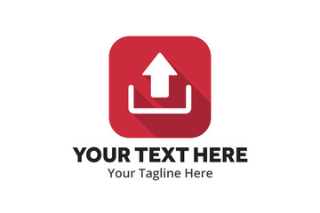 unique upload download simple logo creative design in flat style with color . download upload logo creative design for identity and apps