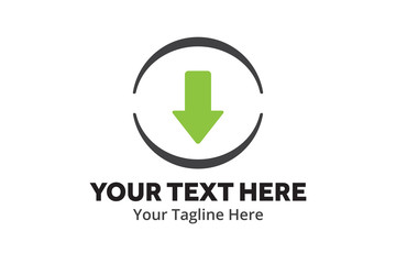 unique upload download simple logo creative design in flat style with color . download upload logo creative design for identity and apps