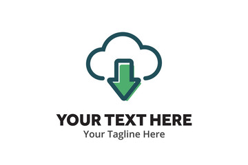 unique upload download simple logo creative design in flat style with color . download upload logo creative design for identity and apps