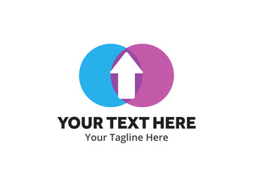 Fototapeta premium unique upload download simple logo creative design in flat style with color . download upload logo creative design for identity and apps