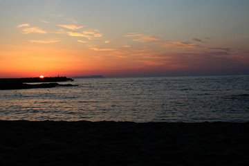 Sonnenuntergang in Malia