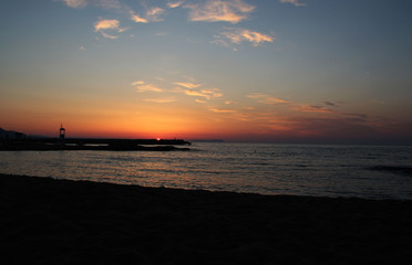 Sonnenuntergang in Malia