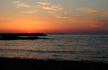 Naklejka premium Sonne nuntergang in Malia