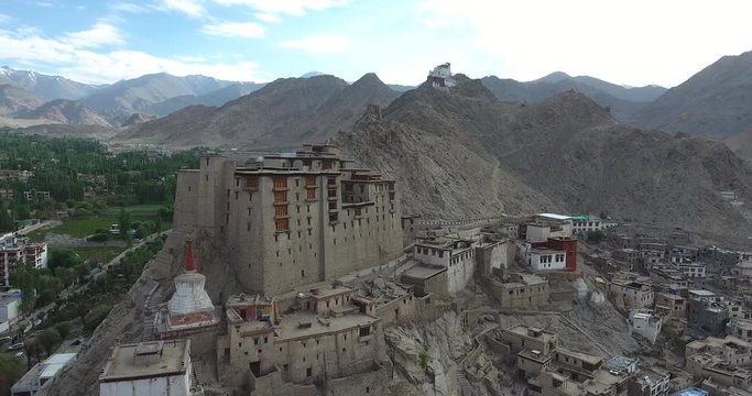Leh Palace is a former royal palace overlooking the Ladakhi Himalayan town of Leh. A precursor to the Potala Palace in Lhasa, Tibet, the palace was built by King Sengge Namgyal in the 16th century.