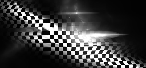 Interesting geometric background with elements of checkered flag. shiny rally texture 