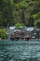 京都府 伊根の舟屋 新緑