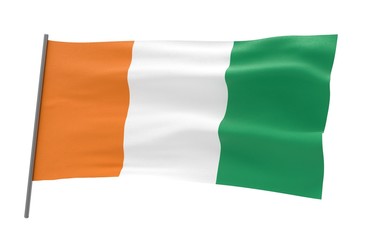 Obraz premium Flag of Cote dlvoire