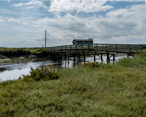 Bridge over muddy water