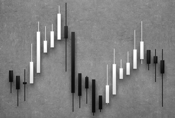 stock market diagram as business symbol - 3D Illustration