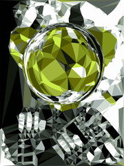 low poly background ball