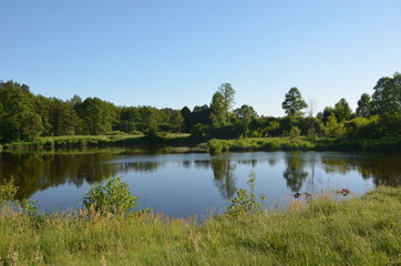 Wypoczynek nad polską rzeczą Pilicą.