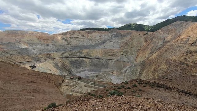 Copper mining operations in the mountains of Utah USA