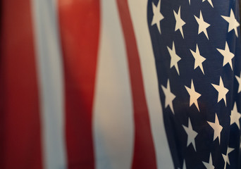 Selective focused of America flag