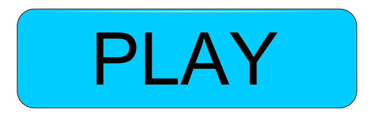 Play Button on white background - illustration