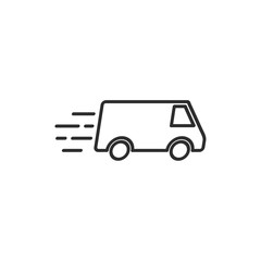 Truck Car icon template black color editable. Delivery Truck symbol vector sign isolated on white background. Simple logo vector illustration for graphic and web design.