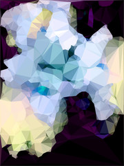 low poly background colored crystals