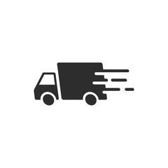Truck Car icon template black color editable. Delivery Truck symbol vector sign isolated on white background. Simple logo vector illustration for graphic and web design.