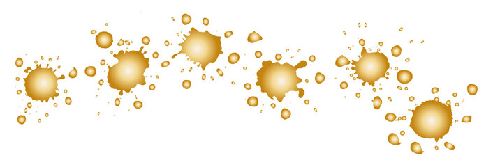 Golden splashes or blothes illustration 