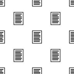 Seamless pattern with document icon on white background. Vector illustration for design, web, wrapping paper, fabric.