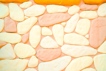 Colorful Round shape stone wall background