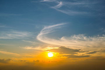 Sunset Sky Background in summer