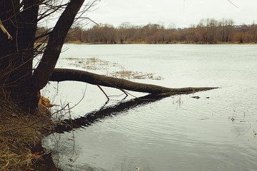 View of the river spill