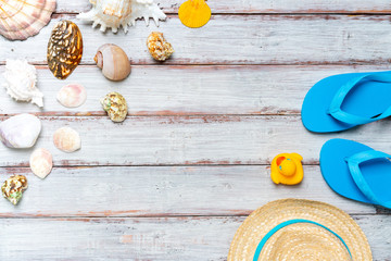 Tropical summer concept from the top view