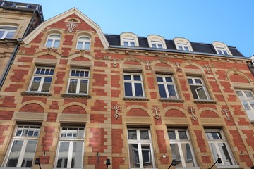 Facade d'Immeuble typique dans la ville de Luxembourg