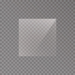 The texture of glass, mirrors, windows. Square glass plate. Light effect for a picture or a mirror. Beautiful realistic reflection. The interior of the house.