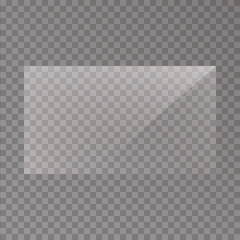 The texture of rectangle glass plate, mirror, windows. Light effect for a picture or a mirror. Beautiful realistic reflection. The interior of the house stock vector 