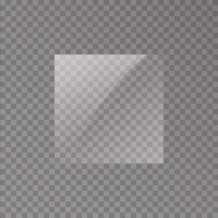 The texture of glass, mirrors, windows. Square glass plate. Light effect for a picture or a mirror. Beautiful realistic reflection. The interior of the house.