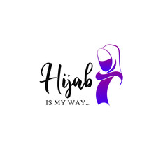 Hijab logo minimalist for muslim woman wear fashion store