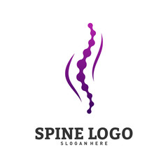 Spine logo design concept vector. Chiropractic logo template. Medical Spine Logo vector