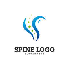 Spine logo design concept vector. Chiropractic logo template. Medical Spine Logo vector