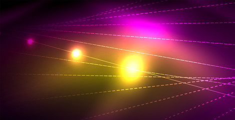 Obraz premium Shiny neon space background