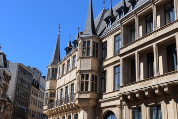 Fototapeta na wymiar Le Palais du Grand Duc ou palais Grand ducal dans la ville de Luxembourg